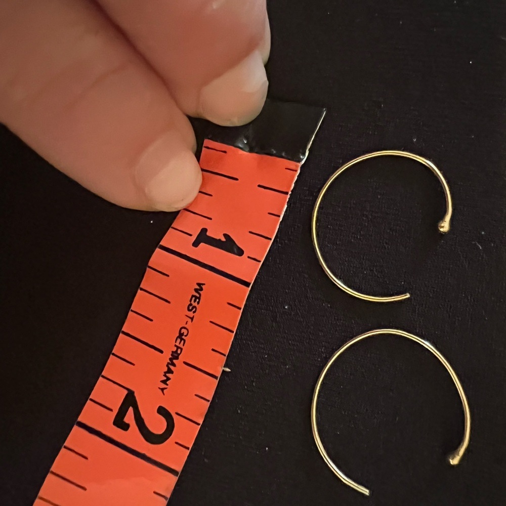 Handmade Gold Open Hoops